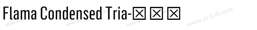 Flama Condensed Tria字体转换 Flama Condensed Tria字体转换